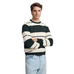Блуза Silbon 1020803335 Wide Stripes sweater - Green (Green) блуза,мъжки,пуловери,дамски,пуловери,silbon,1020803335,wide,stripes,sweater,green,(green)