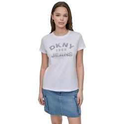 тениска,мъжки,тениски,дамски,тениски,dkny,arched,1989,short,sleeve,t,shirt,white,(white,silver)