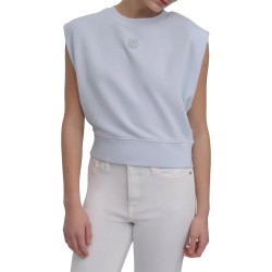 Тениска DKNY DW5900008 sleeveless T-shirt - Blue (Skyway Blue) тениска,мъжки,тениски,дамски,тениски,dkny,dw5900008,sleeveless,t,shirt,blue,(skyway,blue)