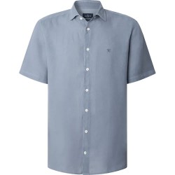риза,с,къс,ръкав,дамски,ризи,мъжки,ризи,hackett,gmd,linen,short,sleeve,shirt,blue,(thames,blue)