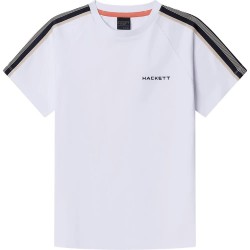 Тениска Hackett Tape T-shirt - White (Optic White) тениска,мъжки,тениски,дамски,тениски,hackett,tape,t,shirt,white,(optic,white)