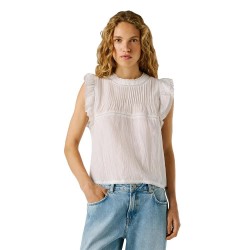 Pepe jeans Dakota sleeveless blouse - White (White) дамски,блузи,pepe,jeans,dakota,sleeveless,blouse,white,(white)