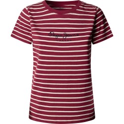 тениска,мъжки,тениски,дамски,тениски,pepe,jeans,mae,striped,short,sleeve,t,shirt,red,(cranberry,pink)