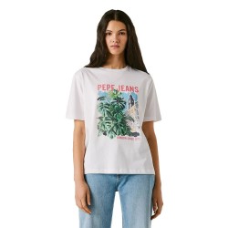 Тениска Pepe jeans Martha short sleeve T-shirt - White (White) тениска,мъжки,тениски,дамски,тениски,pepe,jeans,martha,short,sleeve,t,shirt,white,(white)