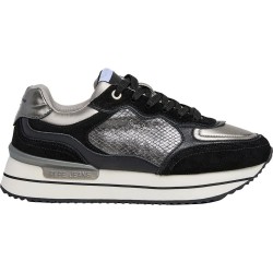 Маратонки Pepe jeans Rusper trainers - Black / Silver (Black) маратонки,мъжки,маратонки,дамски,маратонки,pepe,jeans,rusper,trainers,black,silver,(black)