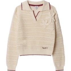 Блуза Pepe jeans Faith v neck sweater - Beige (Mousse White) блуза,мъжки,пуловери,дамски,пуловери,pepe,jeans,faith,v,neck,sweater,beige,(mousse,white)