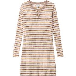 рокля,дамски,поли,и,рокли,pepe,jeans,fawn,long,sleeve,short,dress,brown,(soft,yellow)