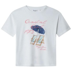 Тениска Pepe jeans Guadalupe short sleeve T-shirt - White (White) тениска,мъжки,тениски,дамски,тениски,pepe,jeans,guadalupe,short,sleeve,t,shirt,white,(white)