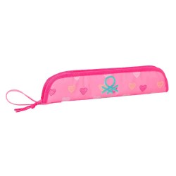 Safta Benetton 37x8x2 cm Flute Case - Pink (Heart) ученически,принадлежности,safta,benetton,37x8x2,cm,flute,case,pink,(heart)