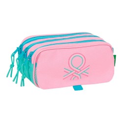 Safta Benetton Dolce 21.5x10x8 cm Triple pencil case - Pink (Multicolor) канцеларски,принадлежности,safta,benetton,dolce,21.5x10x8,cm,triple,pencil,case,pink,(multicolor)