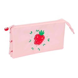 канцеларски,принадлежности,safta,glowlab,frutitas,22x12x3,cm,triple,pencil,case,pink,(multicolor)