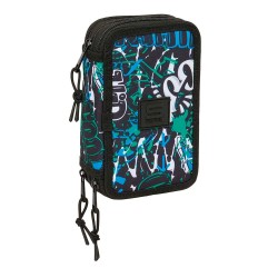 канцеларски,принадлежности,safta,graffiti,go,12.5x19.5x5.5,cm,triple,pencil,case,black,(multicolor)