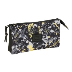 канцеларски,принадлежности,safta,graffiti,splash,22x12x3,cm,triple,pencil,case,black,(multicolor)