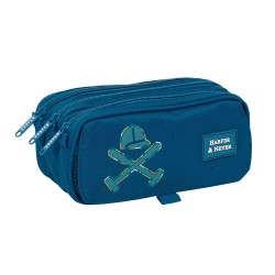 канцеларски,принадлежности,safta,harper,&,neyer,21.5x10x8,cm,triple,pencil,case,blue,(multicolor)