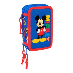 канцеларски,принадлежности,safta,mickey,mouse,today,12.5x19.5x5.5,cm,triple,pencil,case,blue,(multicolor)