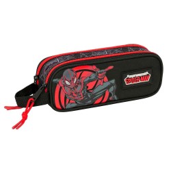 канцеларски,принадлежности,safta,miles,morales,21x8x6,cm,double,pencil,case,black,(multicolor)