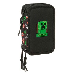 Safta Minecraft 12.5x19.5x5.5 cm Triple pencil case - Black (Multicolor) ученически,принадлежности,safta,minecraft,12.5x19.5x5.5,cm,triple,pencil,case,black,(multicolor)