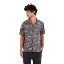 риза,с,къс,ръкав,дамски,ризи,мъжки,ризи,hurley,etam,short,sleeve,shirt,grey,(black)