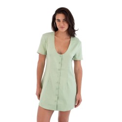 рокля,дамски,поли,и,рокли,hurley,skate,short,sleeve,short,dress,green,(mint)