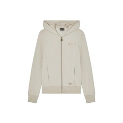 блуза,дамски,блузи,ea7,emporio,armani,evolution,full,zip,sweatshirt,beige,(fog)
