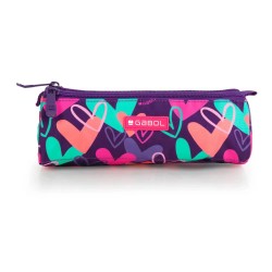 Gabol Kokoro-Triple Pocket With Handle pencil case - Purple (Morado) ученически,принадлежности,gabol,kokoro,triple,pocket,with,handle,pencil,case,purple,(morado)