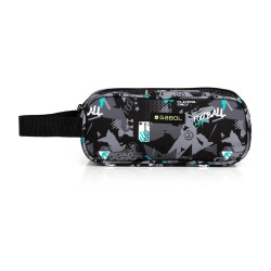 канцеларски,принадлежности,gabol,score,triple,pocket,pencil,case,grey,(negro,negro)