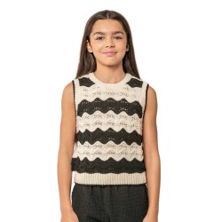 Блуза Deeluxe Barrya Sleeveless Sweater - White (Black) блуза,мъжки,пуловери,дамски,пуловери,deeluxe,barrya,sleeveless,sweater,white,(black)