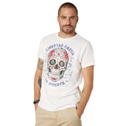 Тениска Deeluxe Craneo short sleeve T-shirt - White (Natural) тениска,мъжки,тениски,дамски,тениски,deeluxe,craneo,short,sleeve,t,shirt,white,(natural)