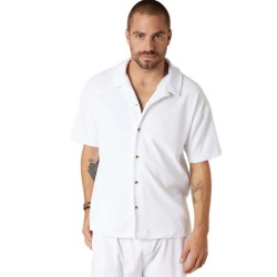 Риза с къс ръкав Deeluxe Creekson short sleeve shirt - White (White) риза,с,къс,ръкав,дамски,ризи,мъжки,ризи,deeluxe,creekson,short,sleeve,shirt,white,(white)