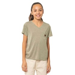 Тениска Deeluxe Kellie short sleeve v neck T-shirt - Green (Light Khaki Mel) тениска,мъжки,тениски,дамски,тениски,deeluxe,kellie,short,sleeve,v,neck,t,shirt,green,(light,khaki,mel)