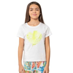 Тениска Deeluxe Lovers short sleeve T-shirt - White (Neon Yellow) тениска,мъжки,тениски,дамски,тениски,deeluxe,lovers,short,sleeve,t,shirt,white,(neon,yellow)