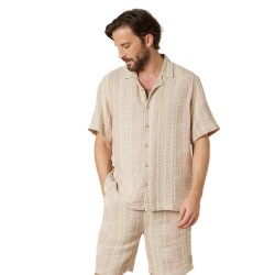 Риза с къс ръкав Deeluxe Mio short sleeve shirt - Beige (Light Beige) риза,с,къс,ръкав,дамски,ризи,мъжки,ризи,deeluxe,mio,short,sleeve,shirt,beige,(light,beige)