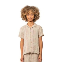 Риза с къс ръкав Deeluxe Mio short sleeve shirt - Beige (Light Beige) риза,с,къс,ръкав,дамски,ризи,мъжки,ризи,deeluxe,mio,short,sleeve,shirt,beige,(light,beige)