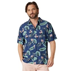 Риза с къс ръкав Deeluxe Sahel short sleeve shirt - Blue (Dark Navy) риза,с,къс,ръкав,дамски,ризи,мъжки,ризи,deeluxe,sahel,short,sleeve,shirt,blue,(dark,navy)