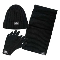 Комплект Lonsdale Acomb Set beanie - Black (Black) комплект,всички,шапки,lonsdale,acomb,set,beanie,black,(black)
