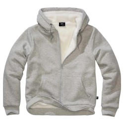 блуза,мъжки,пуловери,brandit,teddylining,full,zip,sweatshirt,grey,(grey,melange)