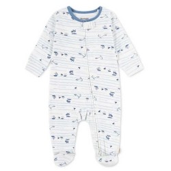 Huggies clothes 5Z3085 long sleeve romper - White (Baby Blue) детски,облекла,за,момчета,huggies,clothes,5z3085,long,sleeve,romper,white,(baby,blue)