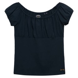 Тениска Superdry Athletics Essentials Ruched short sleeve T-shirt - Blue (Eclipse Navy) тениска,мъжки,тениски,дамски,тениски,superdry,athletics,essentials,ruched,short,sleeve,t,shirt,blue,(eclipse,navy)