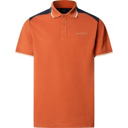 Hackett HM5600123 short sleeve polo - Orange (Burnt Ochre Orange) дамски,блузи,с,яка,мъжки,блузи,с,яка,hackett,hm5600123,short,sleeve,polo,orange,(burnt,ochre,orange)
