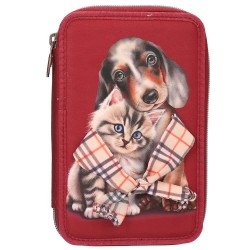 канцеларски,принадлежности,topmodel,fur,ever,friends,pencil,case,red,(deepwarm,red)