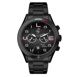 часовник,часовници,zoccai,late,as,usual,watch,black,(black,steel,bracelet)