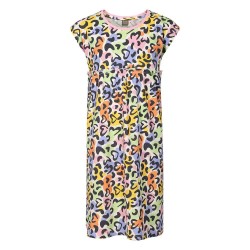 рокля,дамски,поли,и,рокли,nax,lofo,short,sleeve,dress,multicolor,(romance,rose)