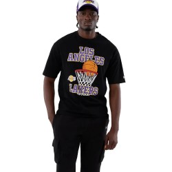 Тениска New era NBA Arch Graphic Los Angeles Lakers short sleeve T-shirt - Black (Black) тениска,мъжки,тениски,дамски,тениски,new,era,nba,arch,graphic,los,angeles,lakers,short,sleeve,t,shirt,black,(black)