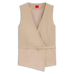 Елек HUGO Ahella 10278114 waistcoat - Beige (Light Pastel Brown) елек,дамски,сака,hugo,ahella,10278114,waistcoat,beige,(light,pastel,brown)