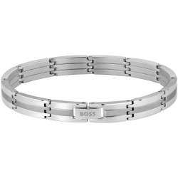 HUGO 1580803 bracelet - Silver (Brown / Silver) бижутерия,hugo,1580803,bracelet,silver,(brown,silver)
