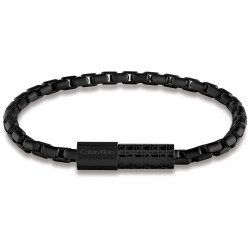 бижутерия,calvin,klein,contoured,barrel,bracelet,silver,(black)