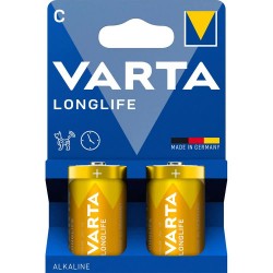 батерии,varta,longlife,lr14,c,alkaline,batteries,2,units,golden,(orange)