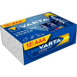 батерии,varta,longlife,power,lr03,aaa,alkaline,batteries,12,units,blue,(blue,yellow)
