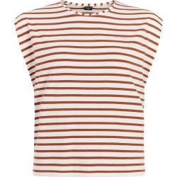 Тениска Protest Fancier sleeveless T-shirt - White (Sugar Brown) тениска,мъжки,тениски,дамски,тениски,protest,fancier,sleeveless,t,shirt,white,(sugar,brown)