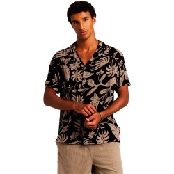 Риза с къс ръкав Protest Marrick short sleeve shirt - Black (True Black) риза,с,къс,ръкав,дамски,ризи,мъжки,ризи,protest,marrick,short,sleeve,shirt,black,(true,black)